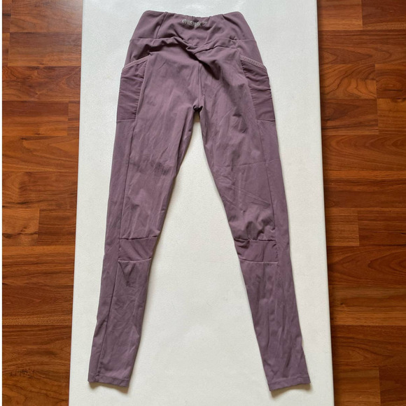 Gymshark Women's Light Purple Full Length Leggings with Mesh Sides • Size S 🗣 - Picture 3 of 5